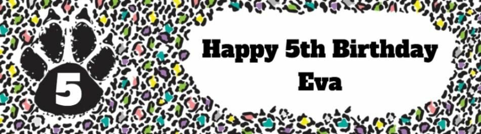 Luxury Personalised Colourful Leopard print Card