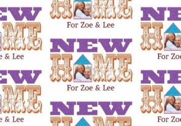 Photo Upload Typographic house shape aperture New Home Card